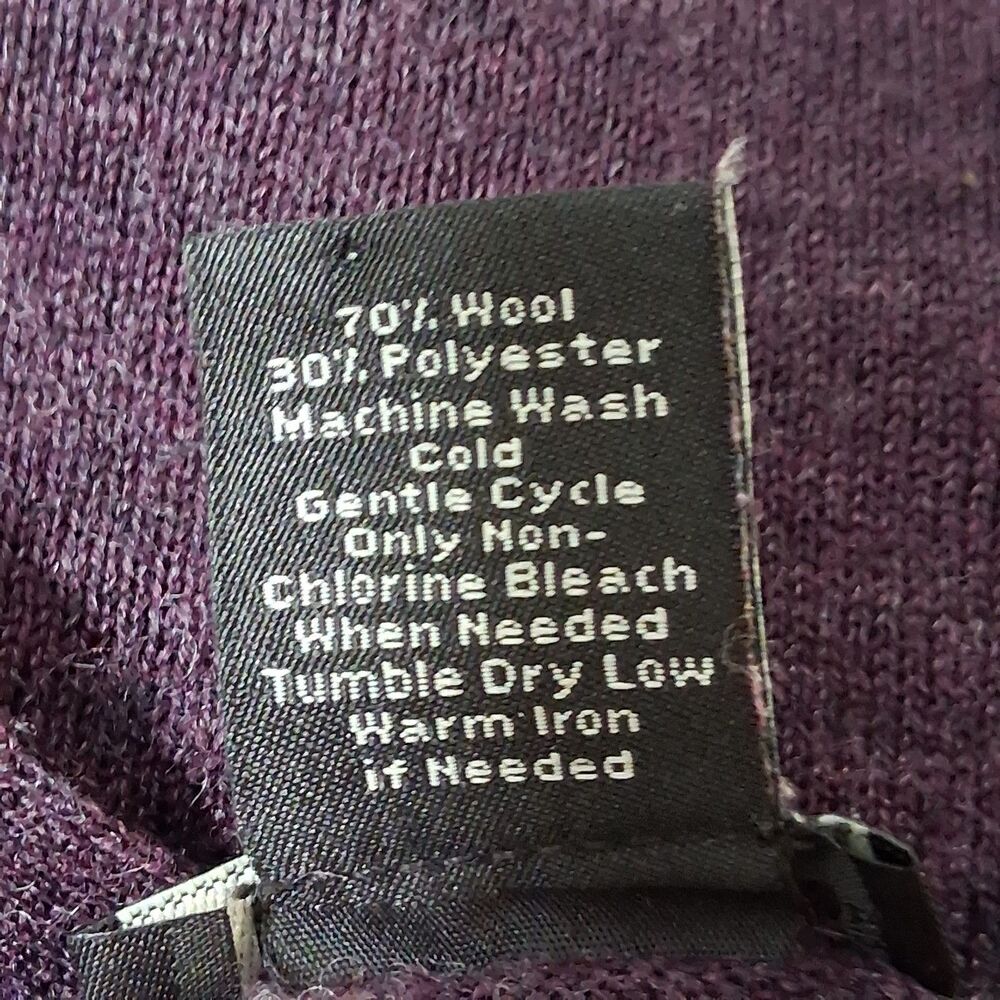 Ann Taylor Plum Wool Blend Longline Cardigan Sweater Size Small Dark Purple - Picture 7 of 7
